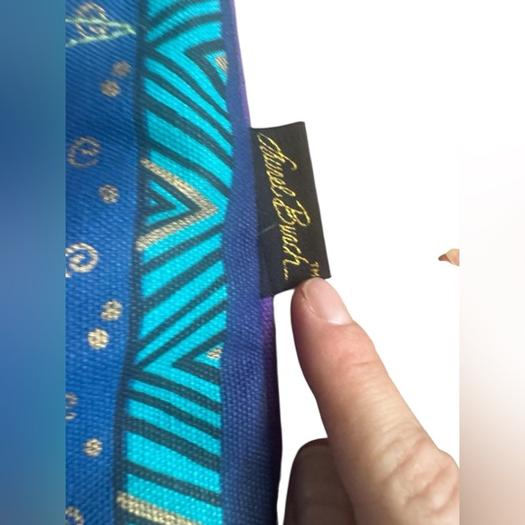 Laurel Burch Dog Print Canvas Tote Bag Purse - Picture 4 of 6